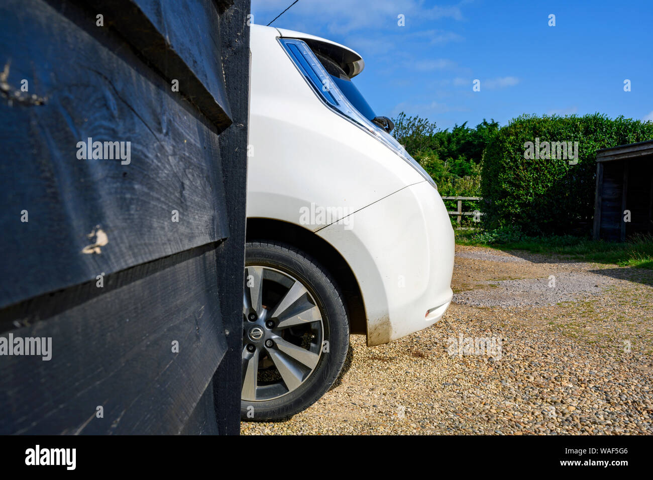 Voiture électrique Nissan Leaf Banque D'Images