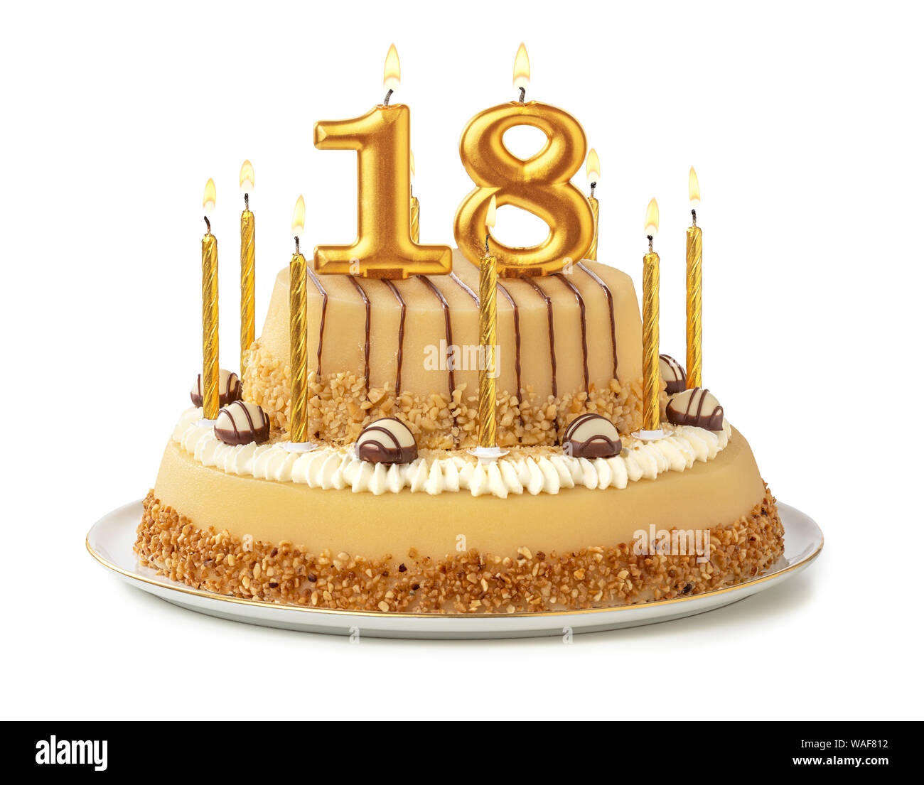 Bougies pour 18e anniversaire, bougie numéro 18, bougies dorées, bougie d' anniversaire pour gâteau avec Couronne, bougie d'anniversaire de  mariage,décorations de gâteau fête d'anniversaire,célébration : :  Cuisine et Maison