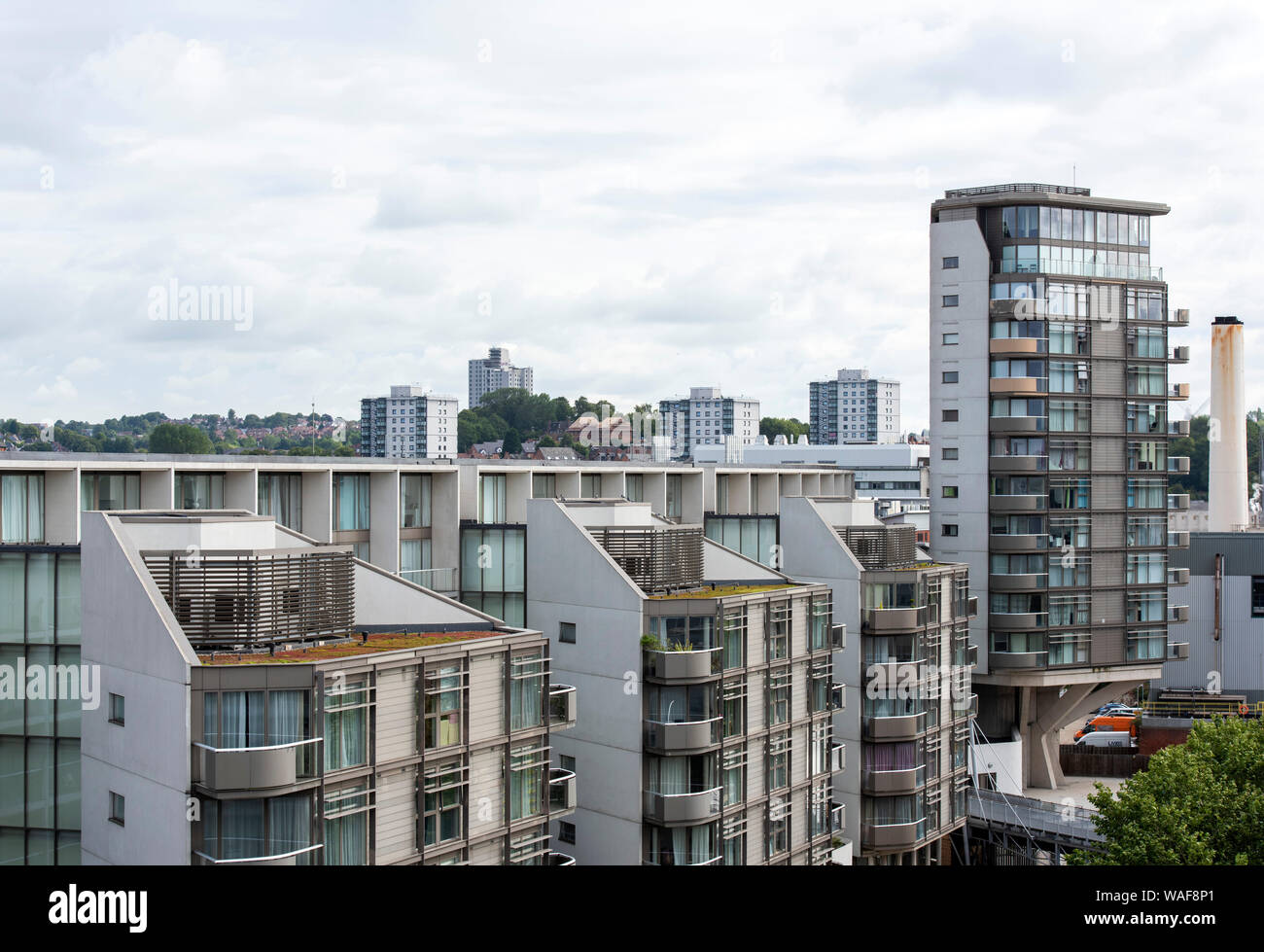 Nottingham un développement, capturés dans le toit de Loxley House sur la rue Station, à Nottingham, Angleterre Royaume-uni Banque D'Images