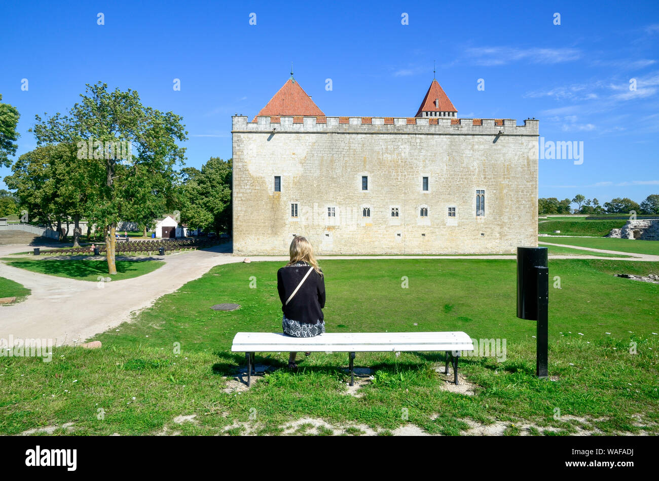 Château de Kuressaare, Estonie, l'île de Saaremaa Banque D'Images