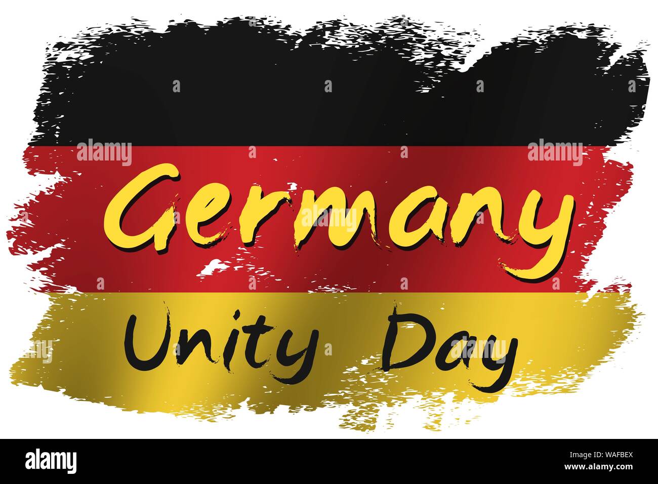 Grunge brush stroke with Allemagne drapeau national. Journée nationale de l'Allemagne. Éléments de design décoratif pour l'Allemagne les jours fériés nationaux. Symbole de G Illustration de Vecteur