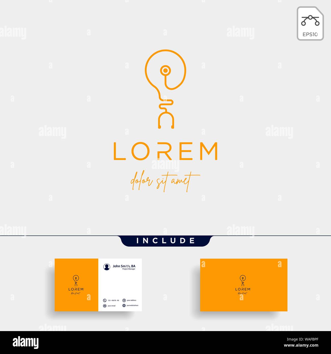 Idée médicale vecteur conception logo illustration symbole Illustration de Vecteur