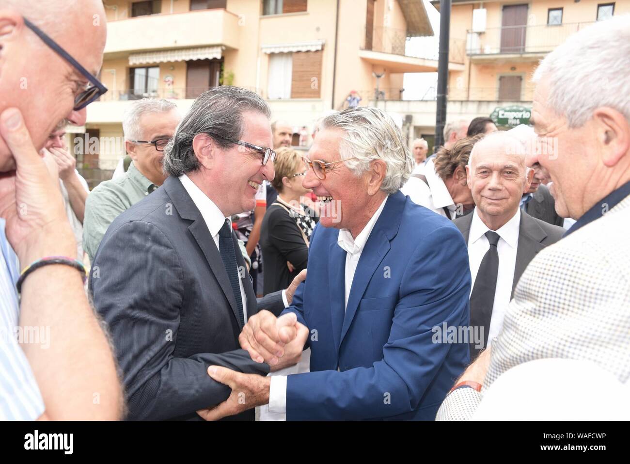 20/08 // 2019 Chronicle Bergamo Paladina, funérailles de Felice Gimondi dans la photo sport amis à la cérémonie funéraire.sur la photo Marino Basso (Barbara Papini/Fotogramma, Paladina (Bergame) - 2019-08-20) p.s. la foto e' utilizzabile nel rispetto del contesto dans cui e' stata scattata, e senza intento del diffamatorio decoro delle persone rappresentate Banque D'Images