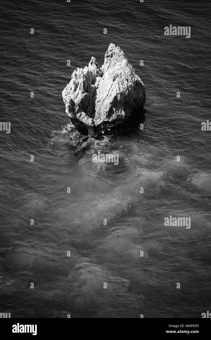 Rock, près de Paleokastritsa, Corfou (île), Grèce Banque D'Images