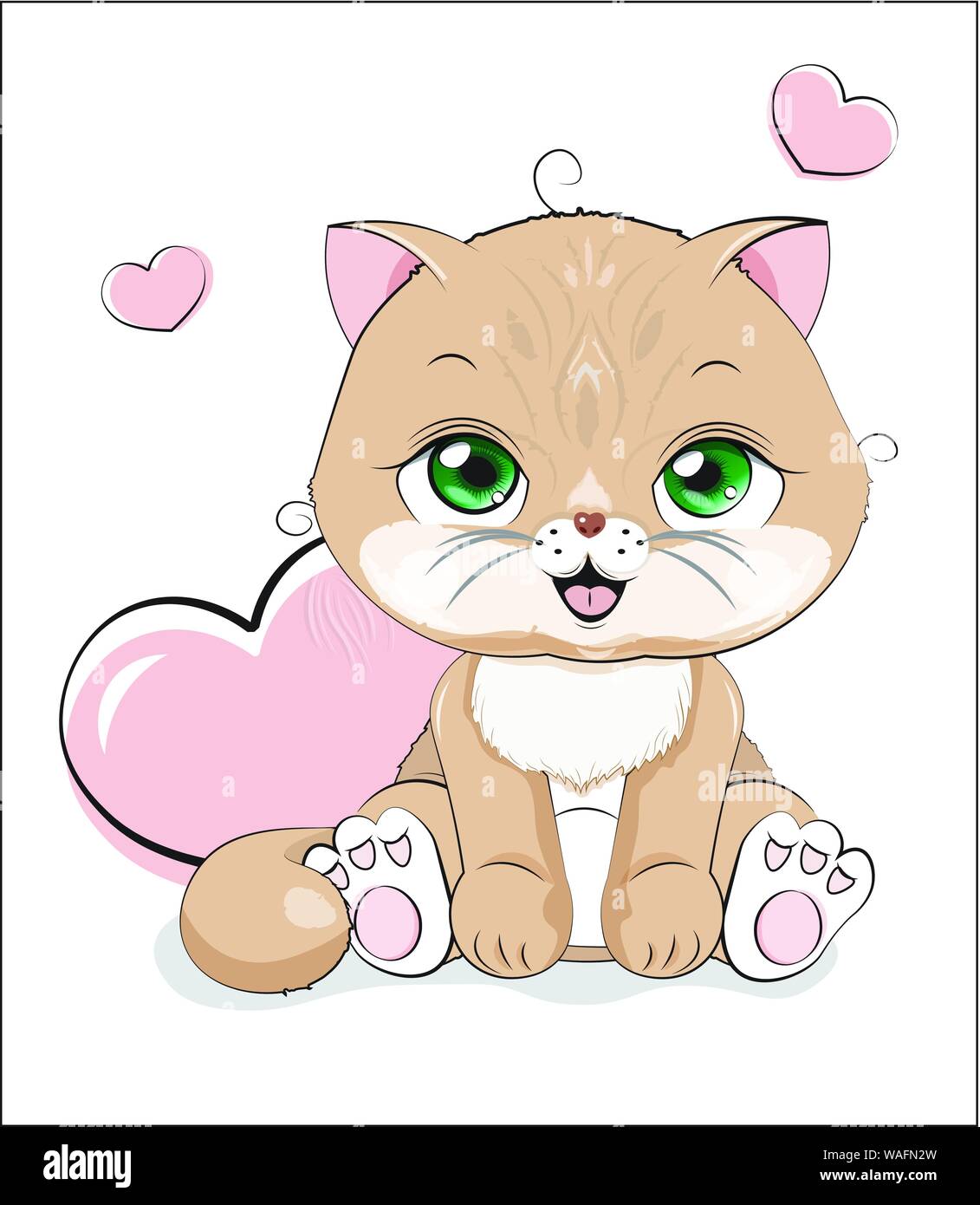 Joli Chat Brun Mignon Chaton Sur Un Fond Blanc Et Coeur Image Vectorielle Stock Alamy Joli Chat Brun Mignon Chaton Sur Un Fond Blanc Et Coeur Image Vectorielle Stock Alamy