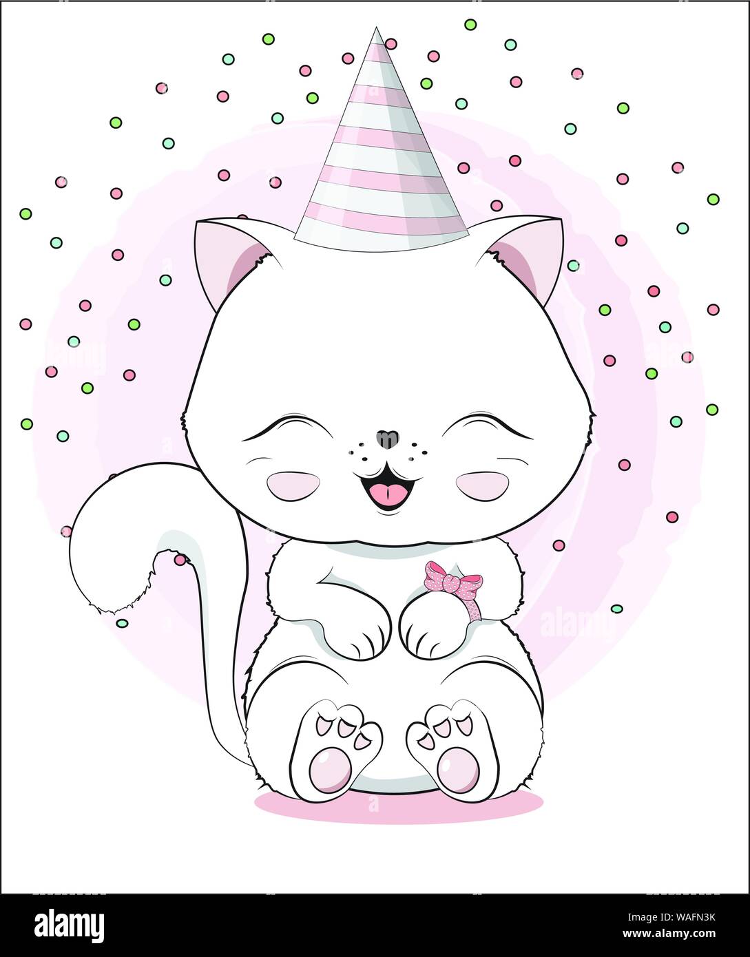 Joli Petit Chaton Mignon Chaton Blanc Joyeux Anniversaire Carte De Souhaits Image Vectorielle Stock Alamy Joli Petit Chaton Mignon Chaton Blanc Joyeux Anniversaire Carte De Souhaits Image Vectorielle Stock Alamy
