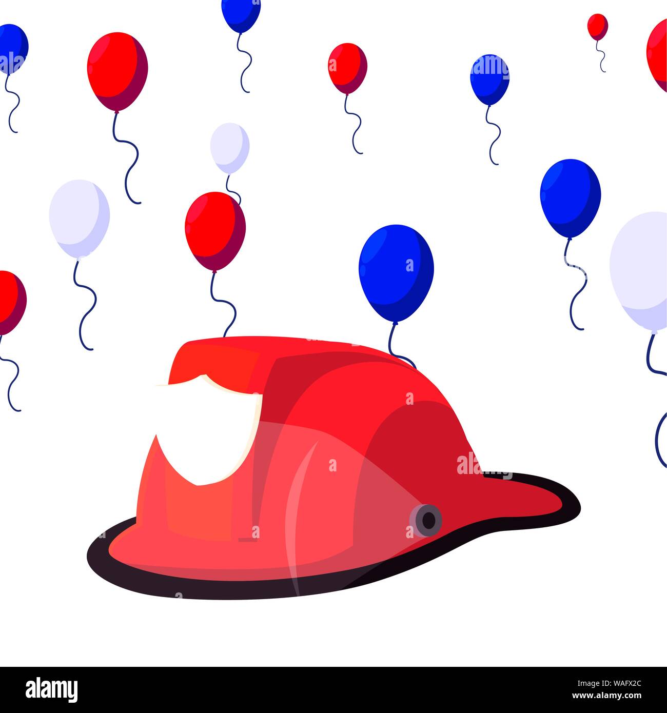 Bonne fête du travail - casque de pompier célébration ballons vector  illustration Image Vectorielle Stock - Alamy
