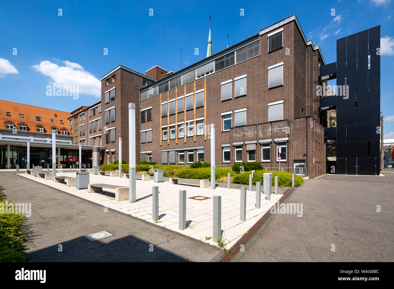 Architecture, universitaire, de l'extérieur, l'enregistrement sur le terrain, de la construction, DE, DEU, Allemagne, Duisbourg, Europe, photo couleur, impression couleur, couleur C Banque D'Images