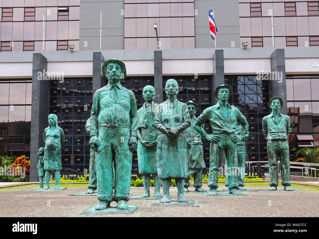 Monumento Los présente, San Josa, Costa Rica. Banque D'Images