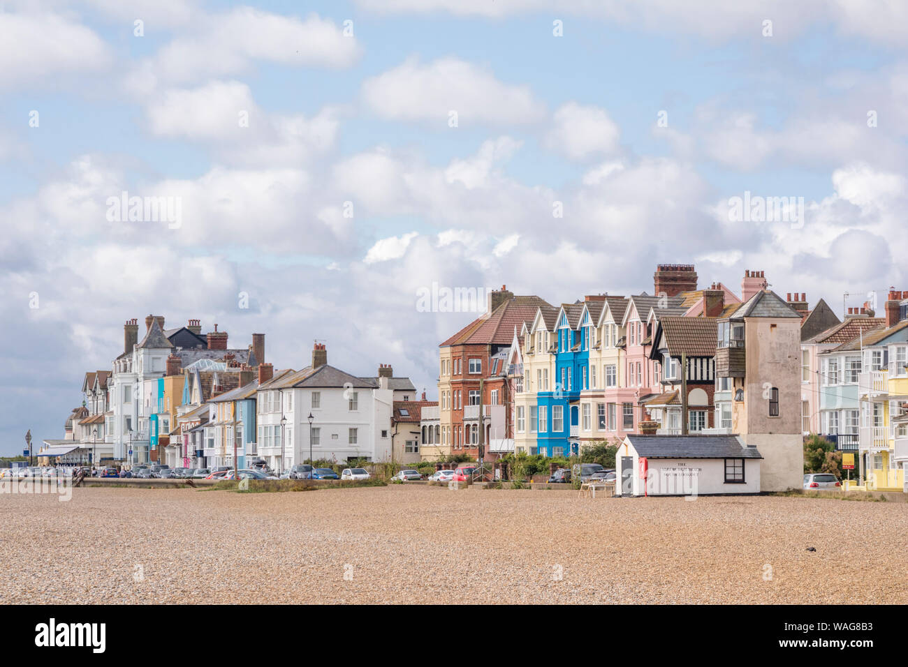 La ville balnéaire d'Aldeburgh sur l'Est de la côte du Suffolk, Angleterre, RU Banque D'Images