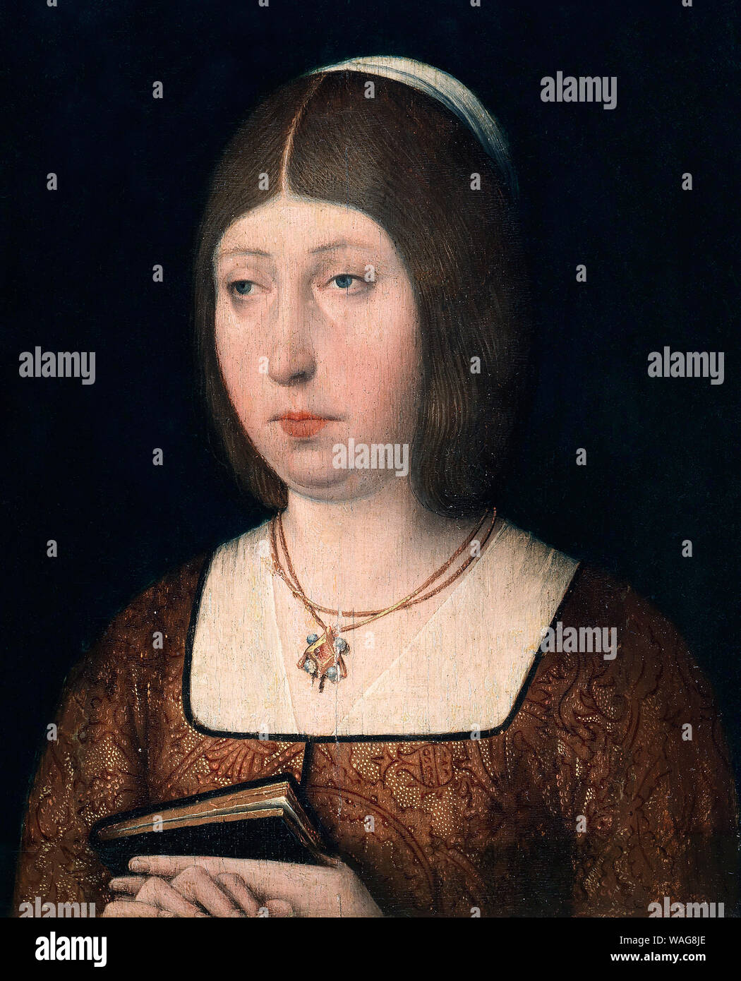 La Reina Isabel la Católica. La Reine Isabelle la Catholique, 1451-1504. Artiste inconnu. Sur l'affichage dans le Museo Nacional del Prado, Madrid, Espagne. Banque D'Images
