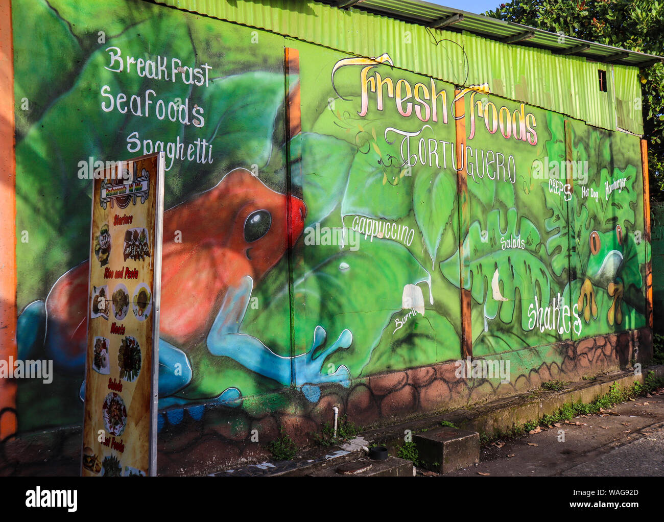 Colouful wall, Tortuguero, Costa Rica Banque D'Images