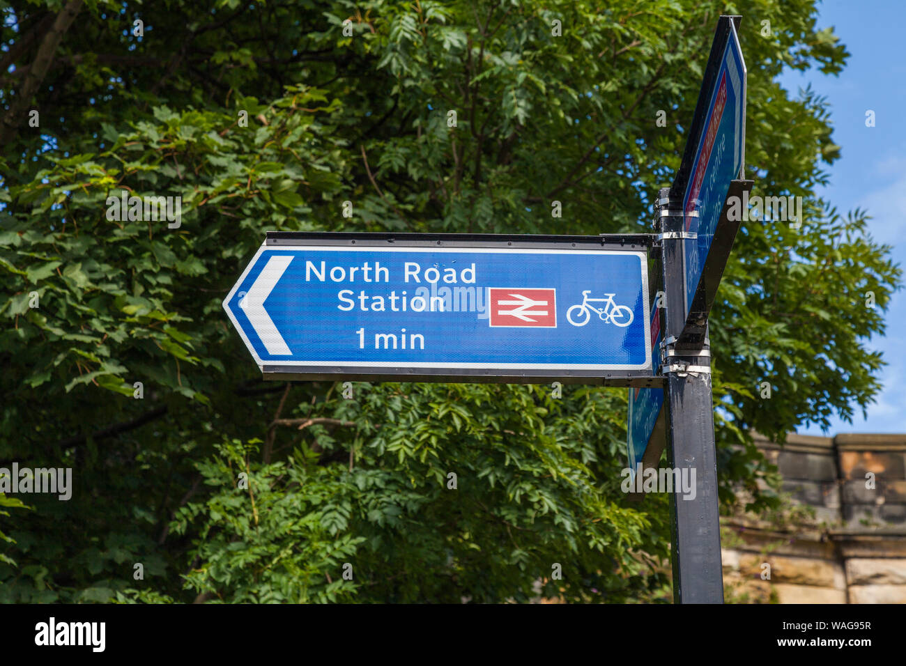 Une direction pour les Britanniques à la gare routière du Nord à Darlington,Angleterre,UK Banque D'Images