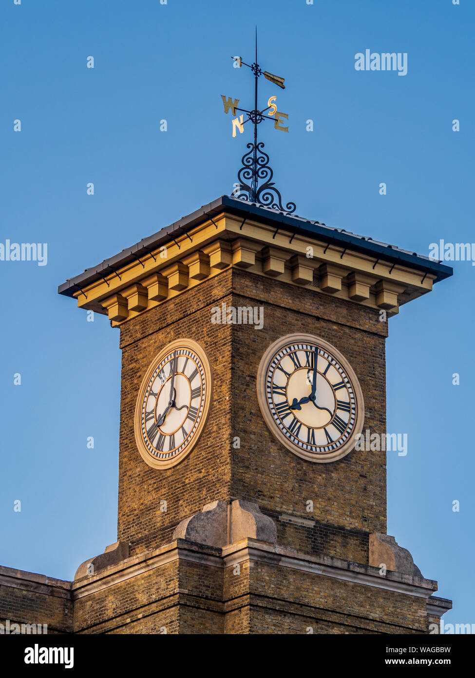 La gare de Kings Cross Londres Horloge Banque D'Images