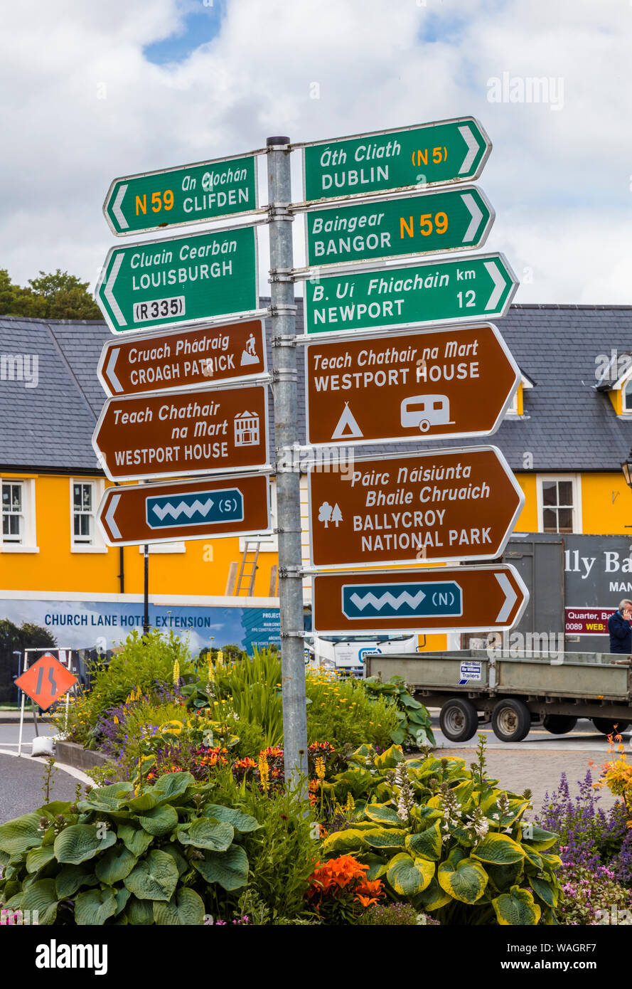 Westport, dans le comté de Mayo Irlande Banque D'Images