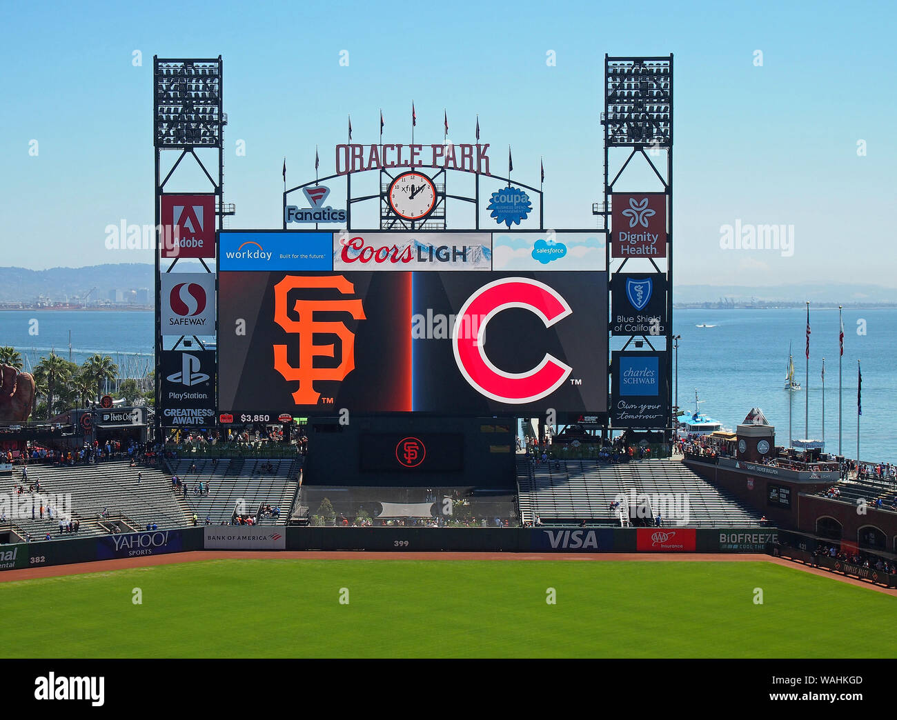 Oracle Park, domicile de l'équipe de baseball des Giants de San Francisco. Californie Banque D'Images