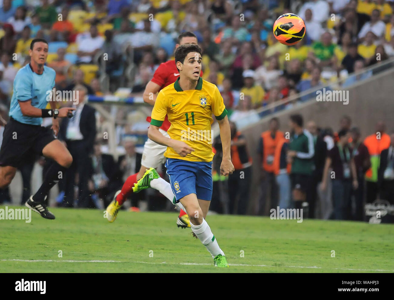 Rio de Janeiro, 2 juin 2013. Joueur de l'équipe nationale du Brésil au cours de l'Oscar match amical Brésil vs Inglaterra au stade du Maracanã dans la ville o Banque D'Images