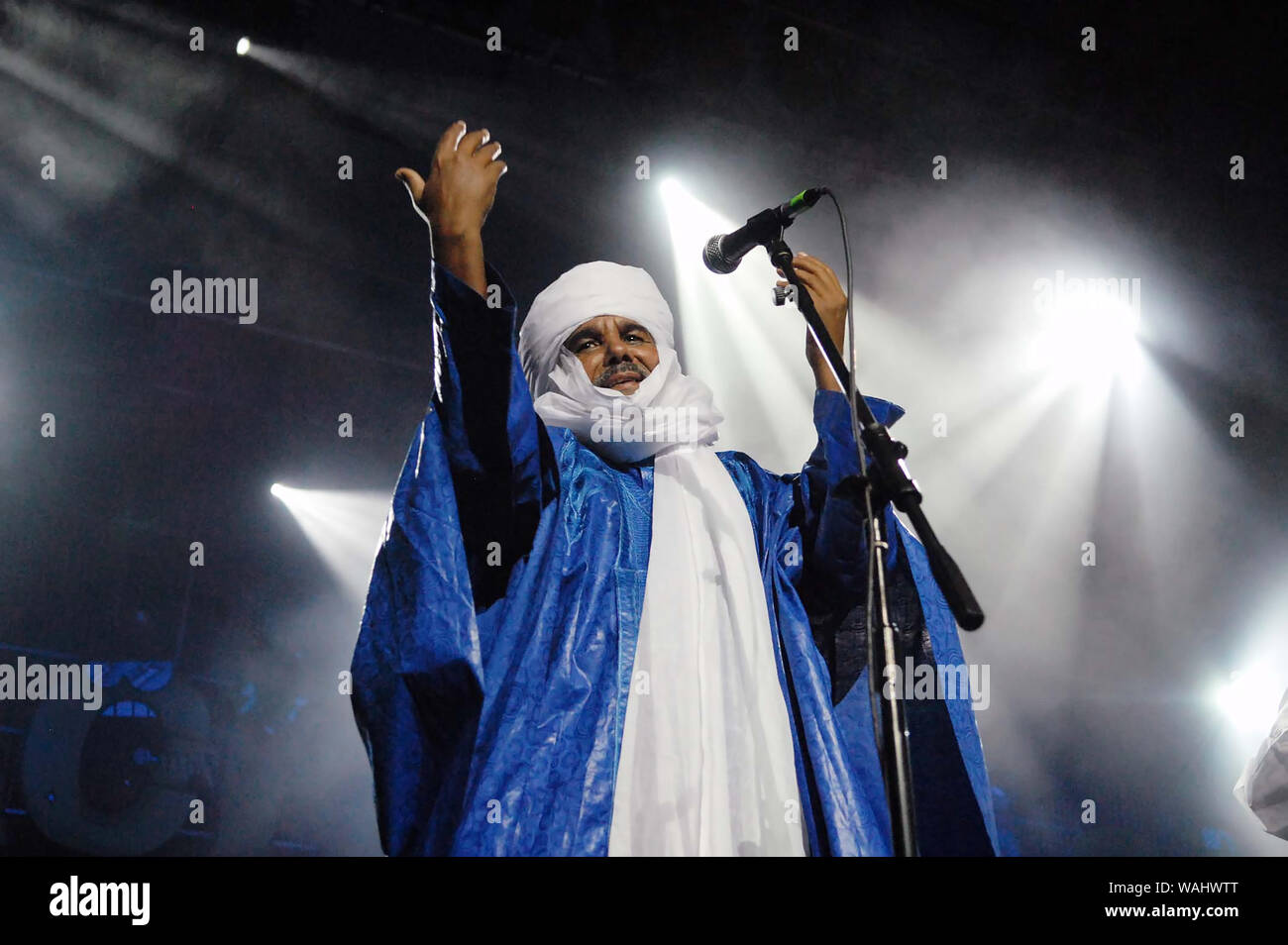 Rio de Janeiro, Brésil, le 26 août 2011. Groupe Tinariwen formée de membres de l'ethnie Touareg dans la région du Sahara de l'Afrique du Nord au cours d'une Banque D'Images