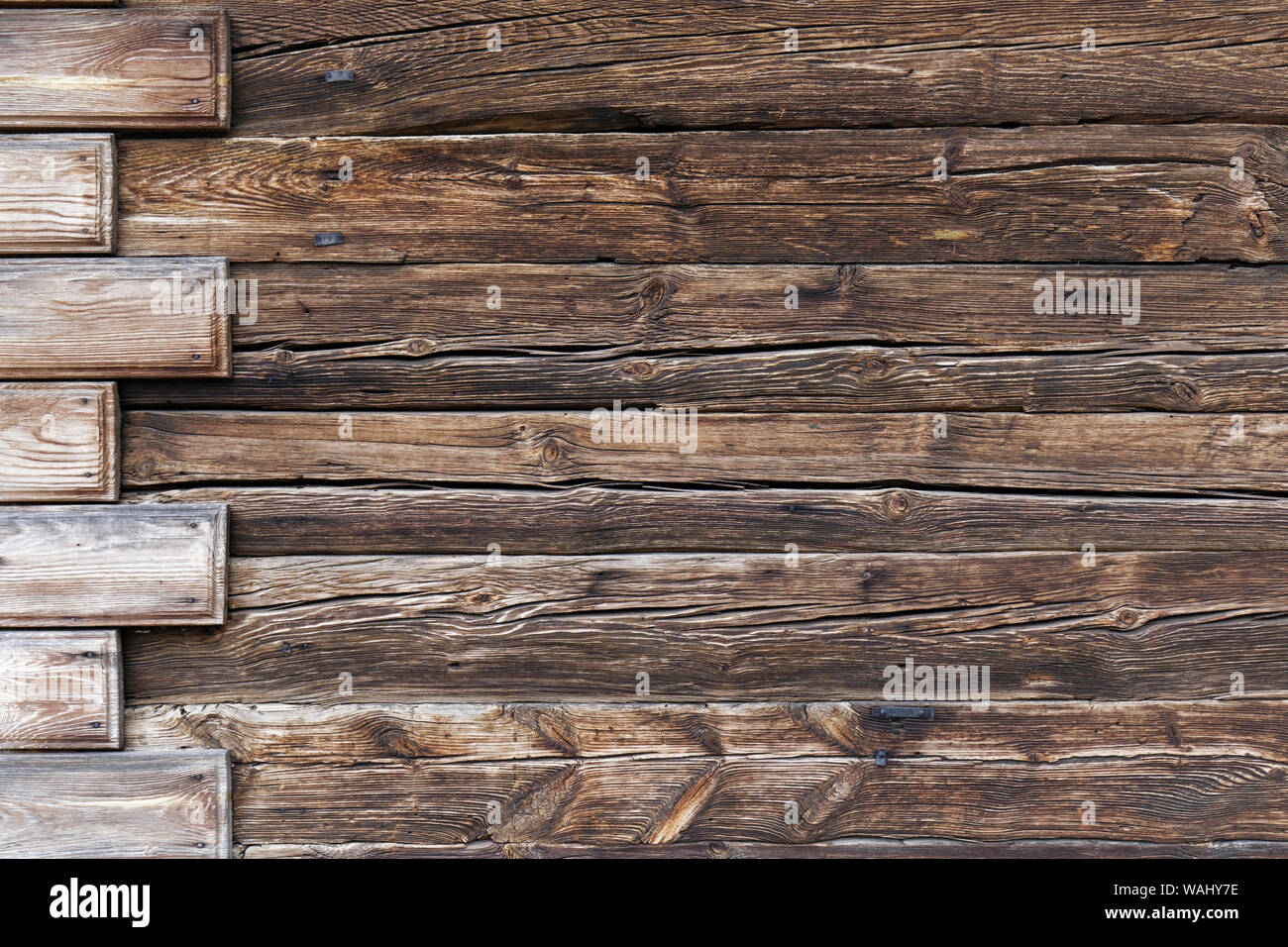 Ancien en bois texture background. Surface en bois teinté avec motif naturel avec vignette Banque D'Images