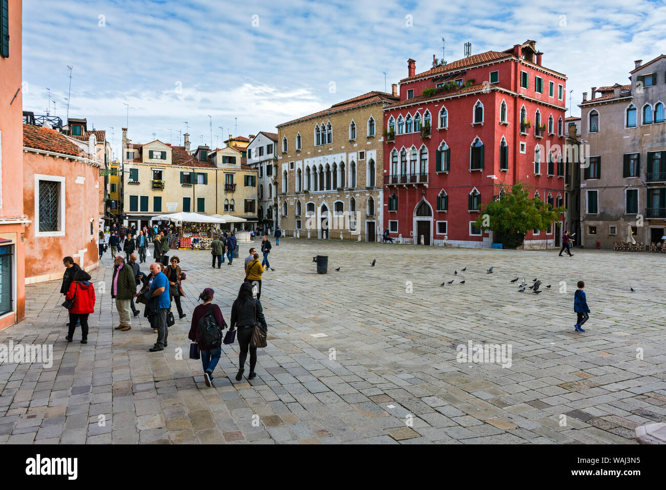 Campo Sant'Angelo square, Venise, Italie Banque D'Images