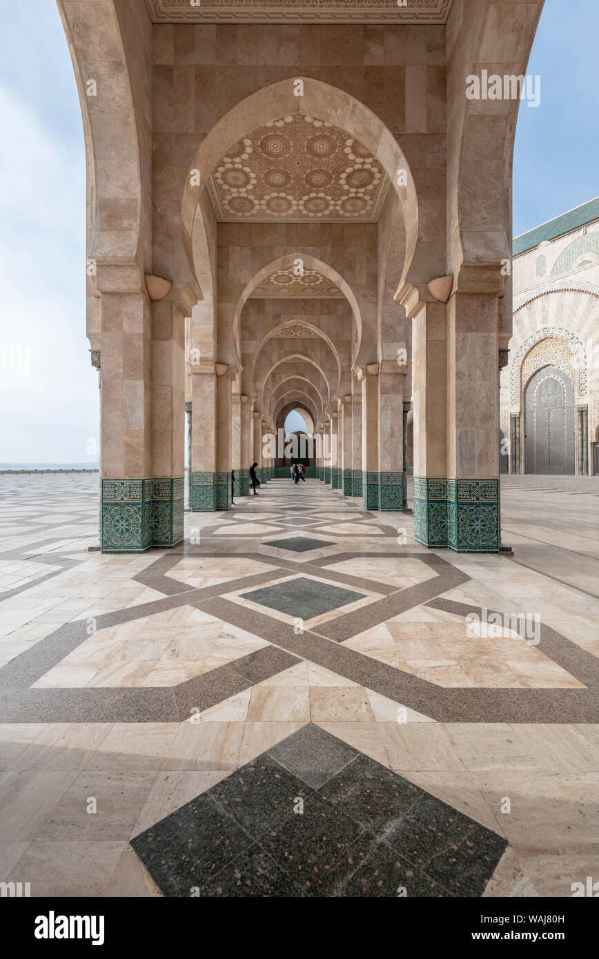L'Afrique, Maroc, Casablanca. Close-up de l'extérieur de la mosquée. En tant que crédit : Bill Young / Jaynes Gallery / DanitaDelimont.com Banque D'Images