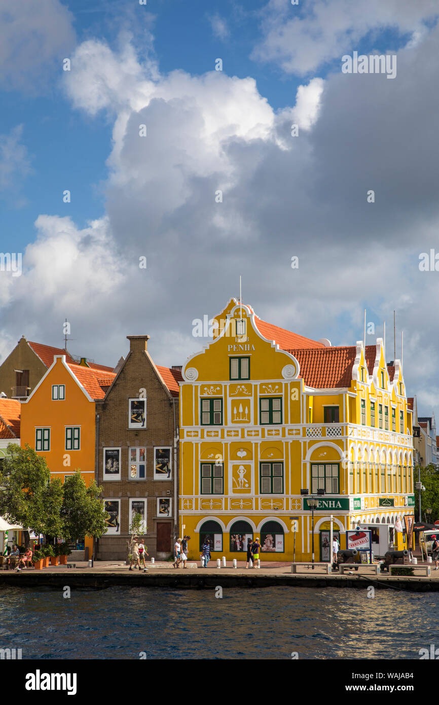 Petites Antilles, Curacao, Willemstad. Détail de pain d'une devanture Banque D'Images