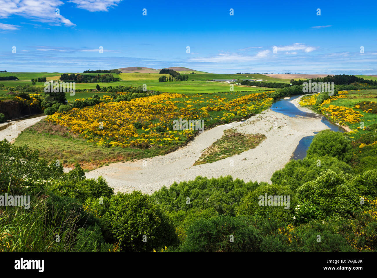 La rivière Kakanui, Kakanui, Otago, île du Sud, Nouvelle-Zélande Banque D'Images