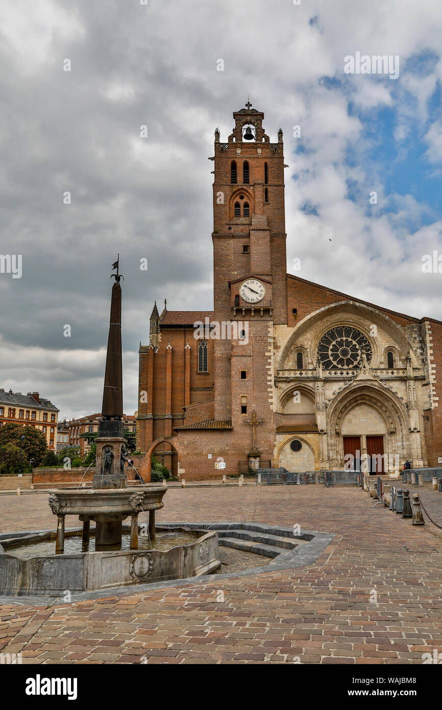 France, Toulouse. Cathédrale de Saint Etienne Banque D'Images