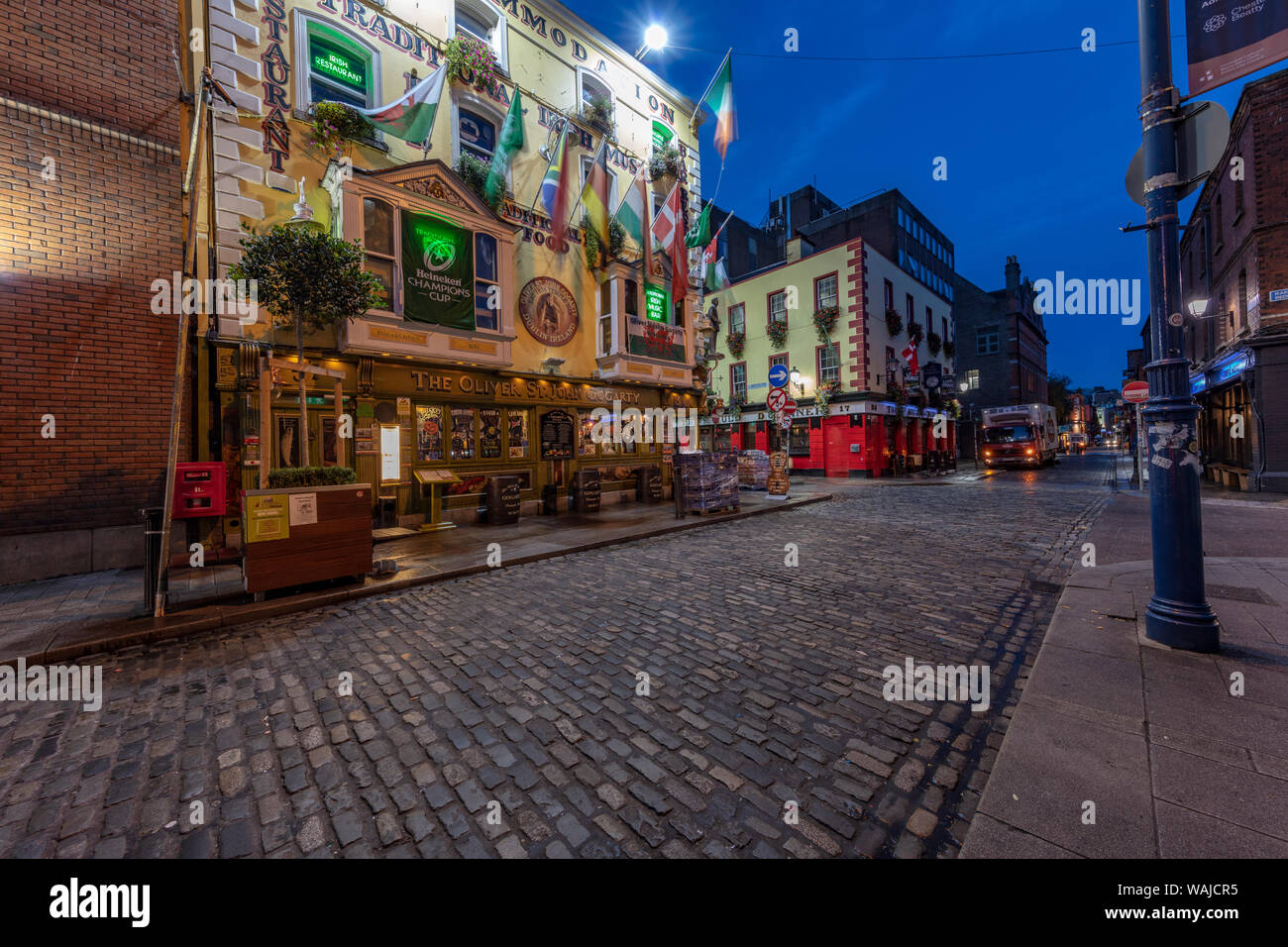 Le quartier de Temple Bar, au centre-ville de Dublin, Irlande Banque D'Images