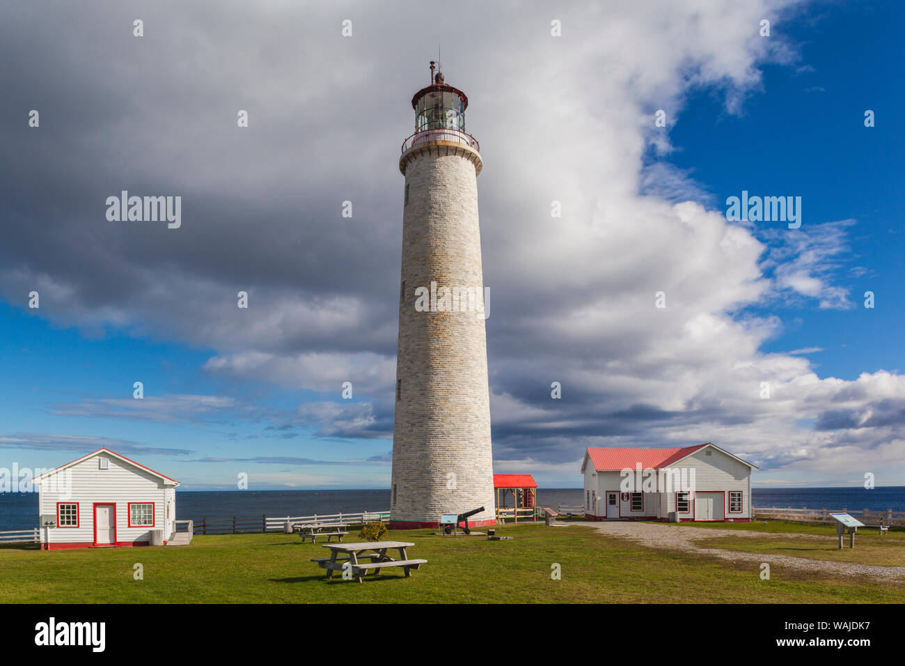 Canada, Québec, Cap-des-Rosiers. Cap-des-Rosiers phare Banque D'Images