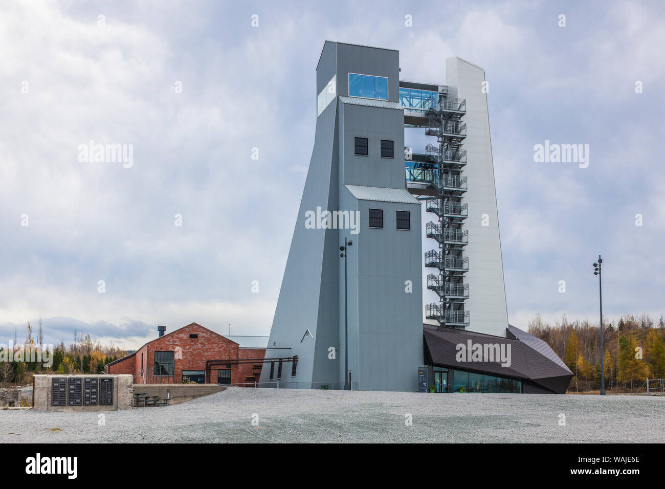 Canada, Québec, Thetford Mines. Site historique de la mine King, vue de