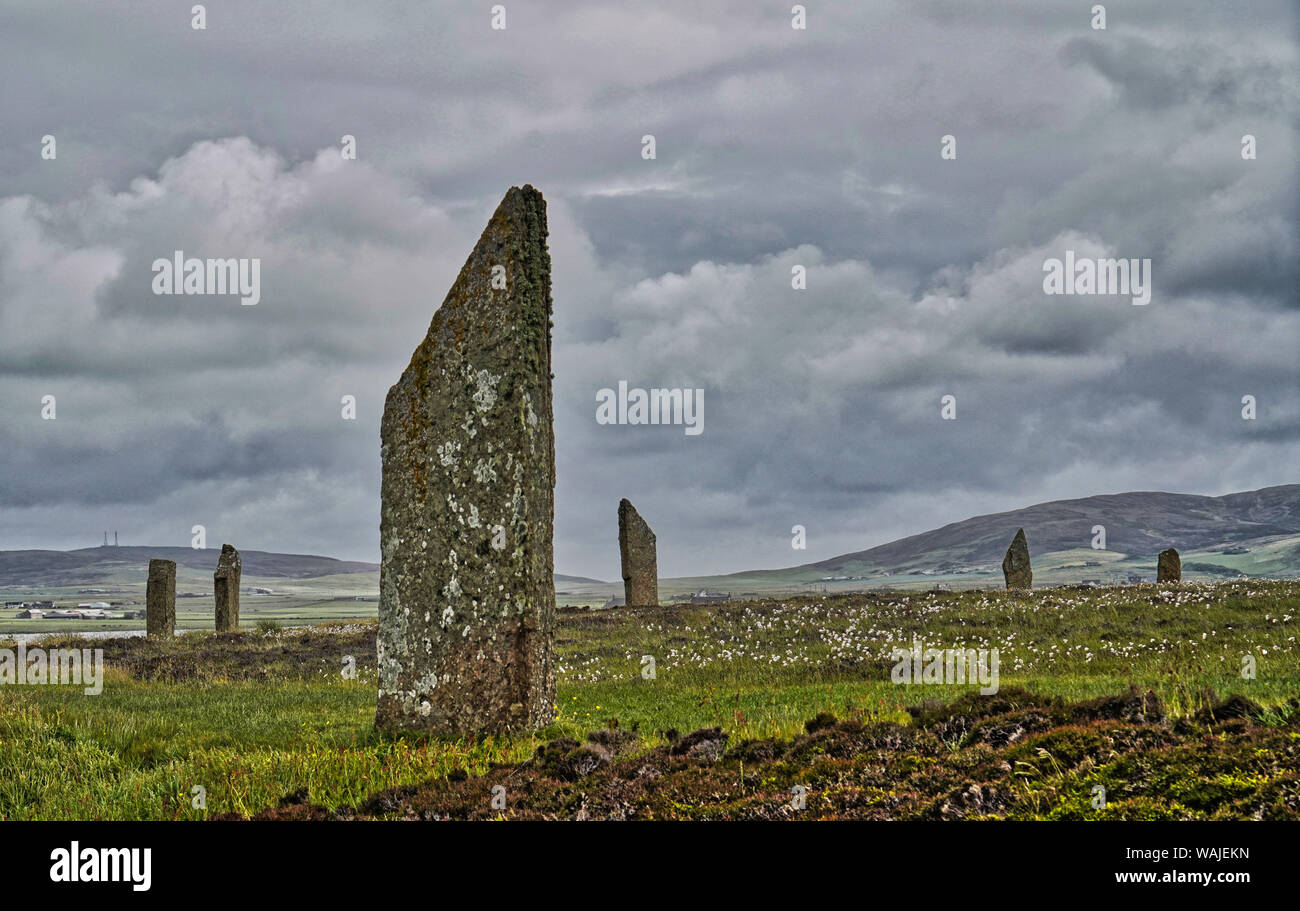 L'anneau de Shetlands est un cercle de pierre henge et érigé entre 2500 BC et 2000 BC. Banque D'Images