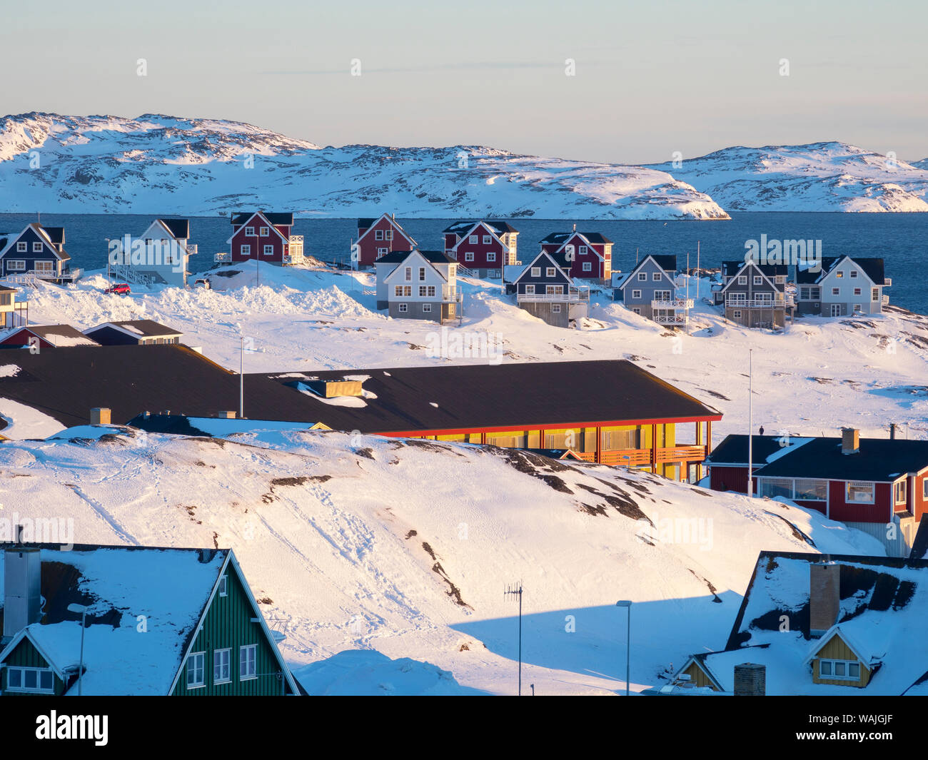 Nuuk, capitale du Groenland. (Usage éditorial uniquement) Banque D'Images