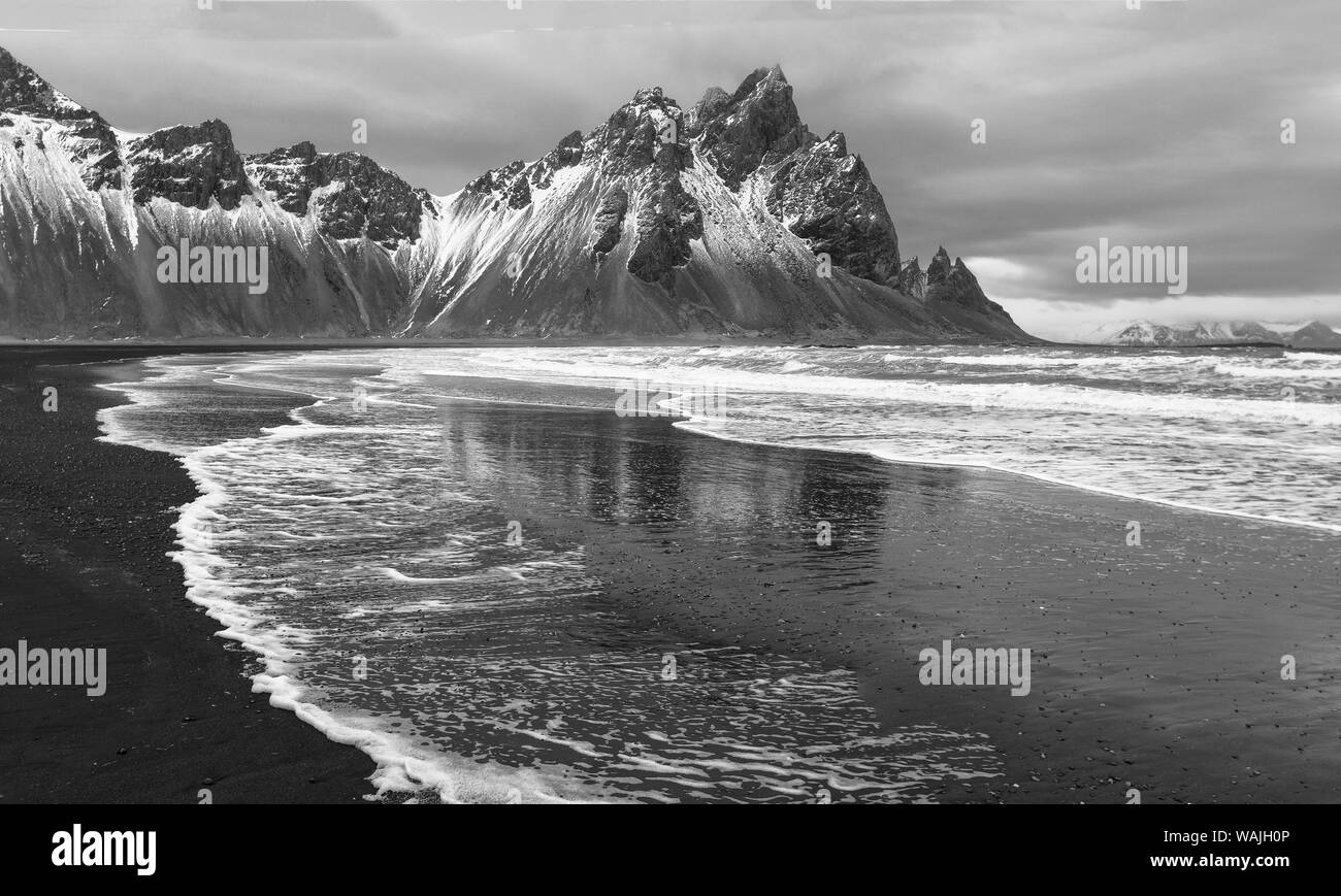 L'Islande, Stokksnes, Mt. Vestrahorn Banque D'Images