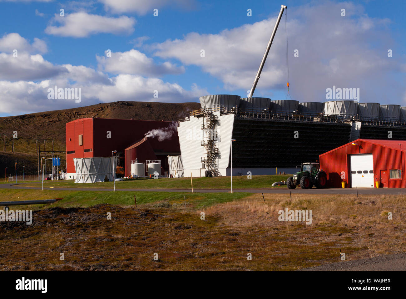 L'Islande, Krafla usine géothermique Banque D'Images