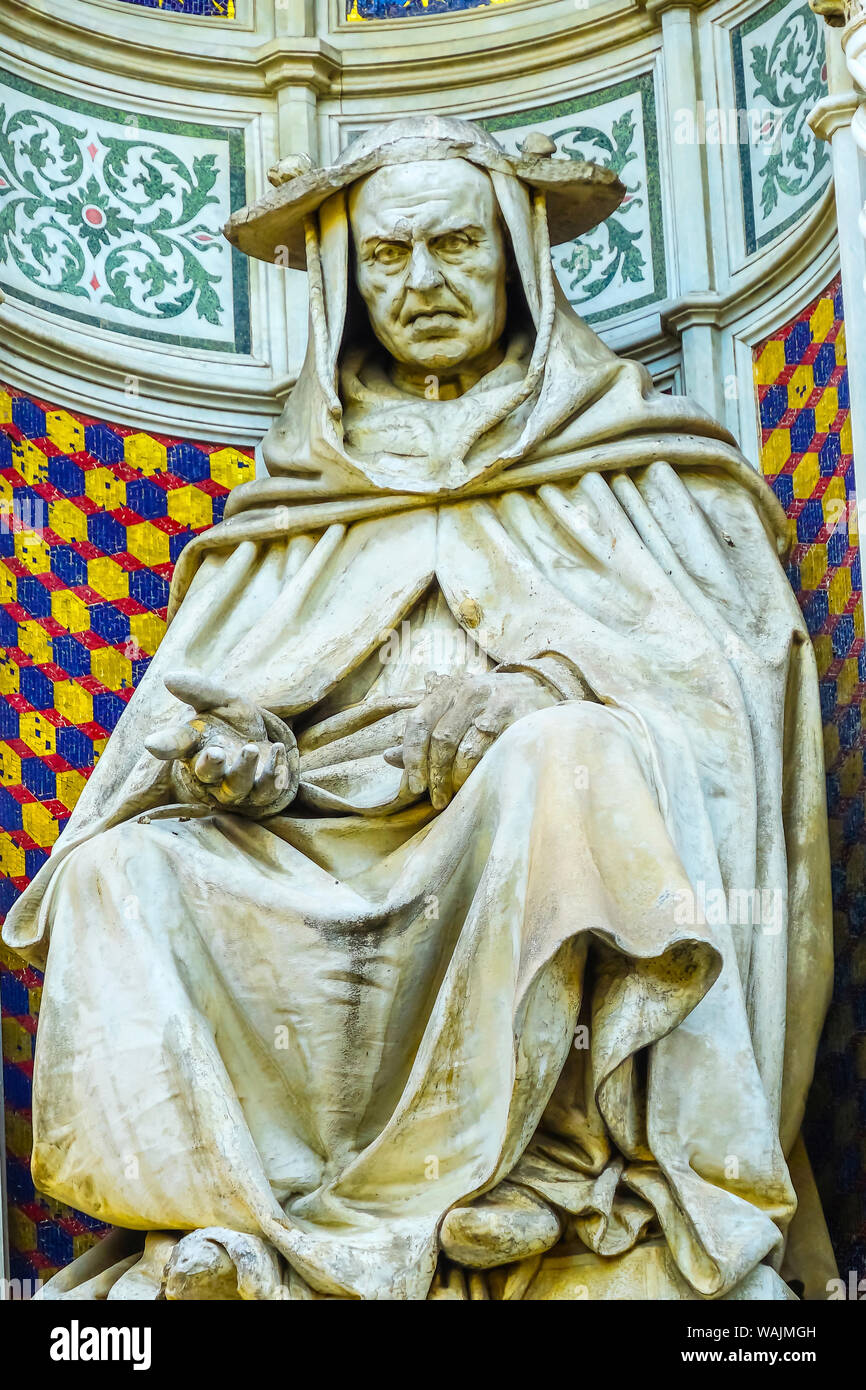 Le Cardinal de la statue, la cathédrale de Santa Maria del Fiore, Florence, Italie. Banque D'Images