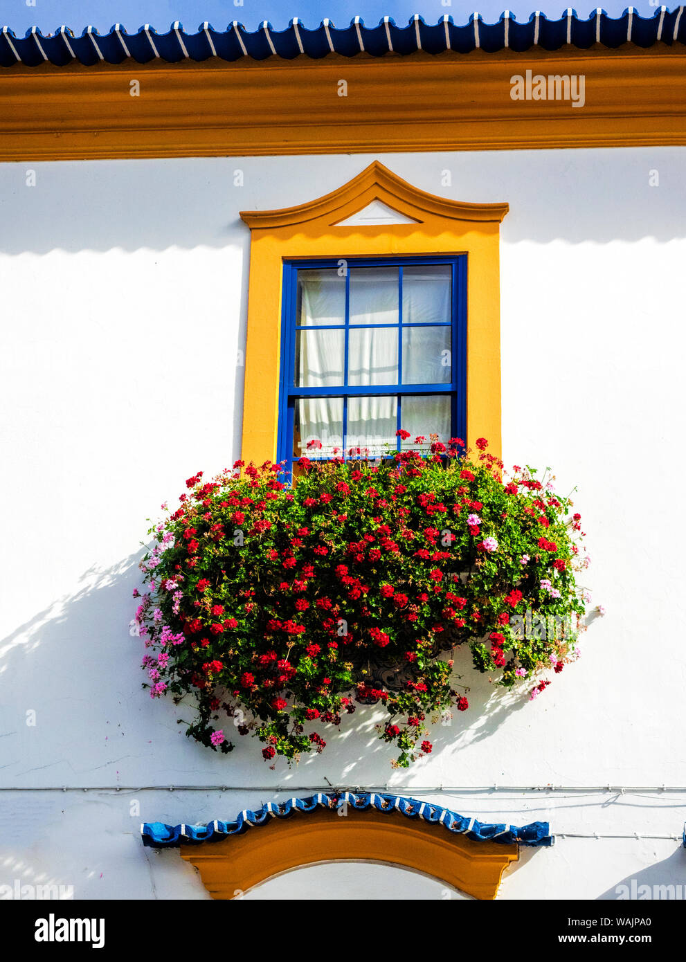Le Portugal, Aveiro. Maisons colorées. Banque D'Images
