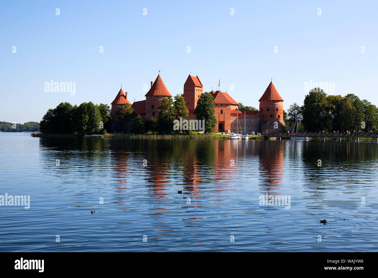 L'île de Trakai Castle en Lituanie Banque D'Images