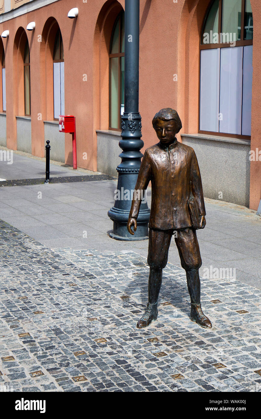 Statue de jeune Ludwik Zamenhof à Bialystok, en Pologne Banque D'Images