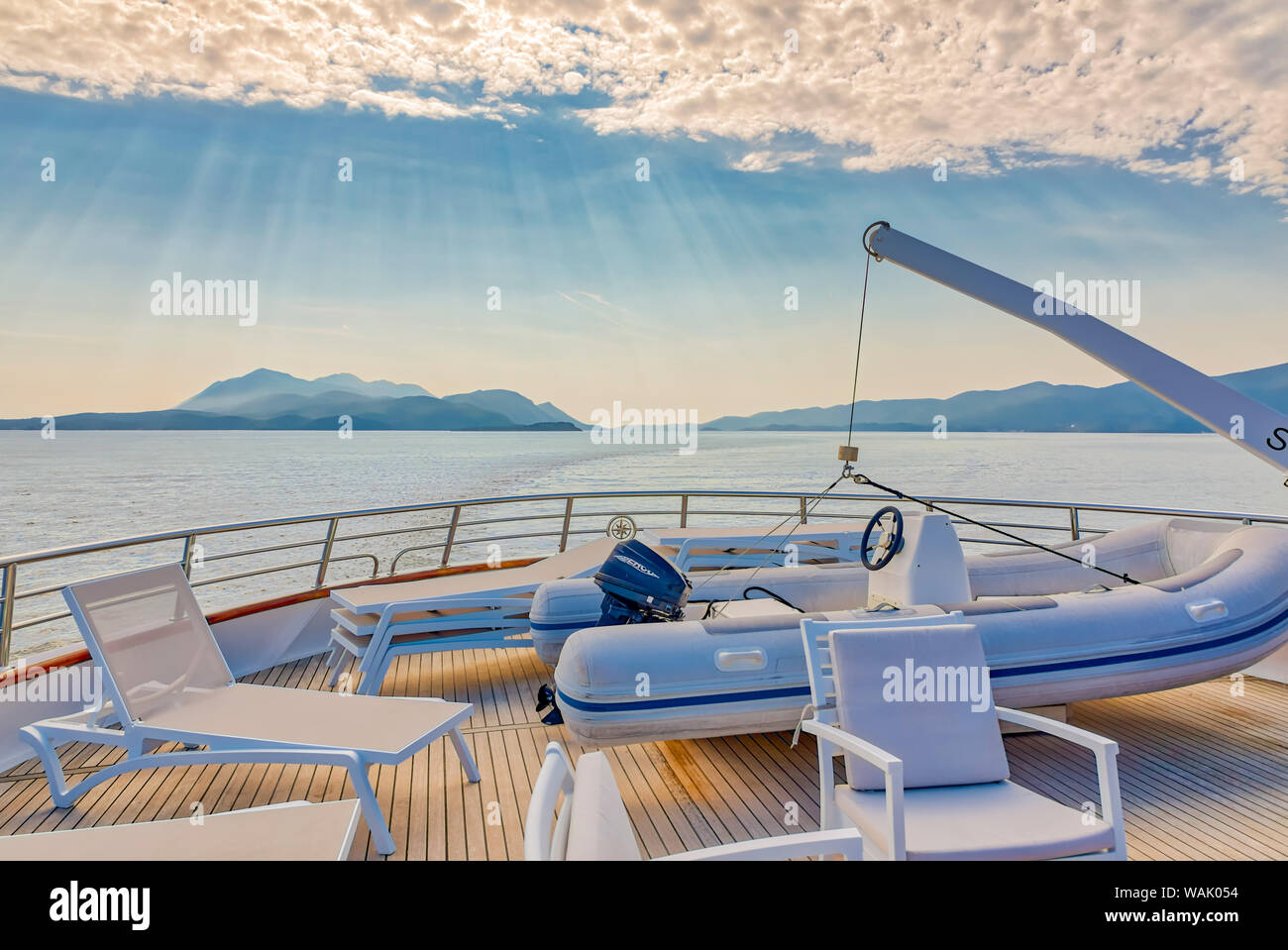 La Croatie. Dieu soleil vu du bateau Stern. En tant que crédit : Fred Seigneur / Jaynes Gallery / DanitaDelimont.com Banque D'Images