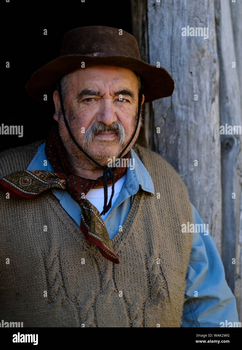 L'Argentine. Personnes âgées gaucho Banque D'Images