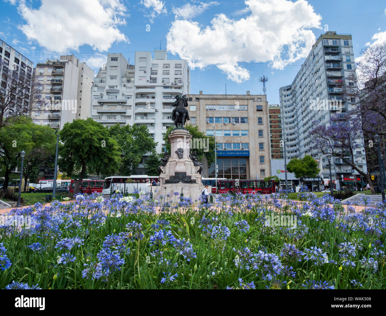 La Plaza Italia à Palermo, Buenos Aires, Argentine. Banque D'Images