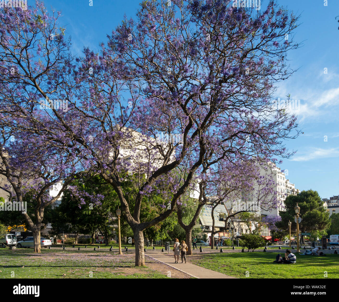Park Plaza Intendente Torcuato de Alvear près de cimetière de Recoleta. Buenos Aires, Argentine. (Usage éditorial uniquement) Banque D'Images