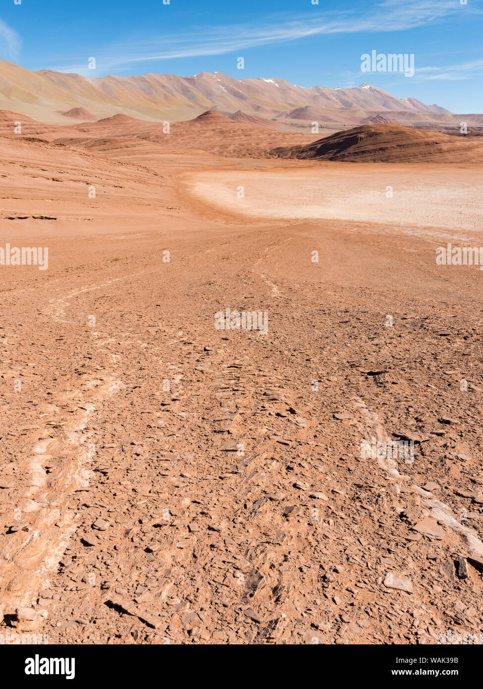 Desierto del Diablo. L'Altiplano argentin le long de Routa 27 entre Pocitos et Tolar Grande. L'Amérique du Sud, Argentine Banque D'Images