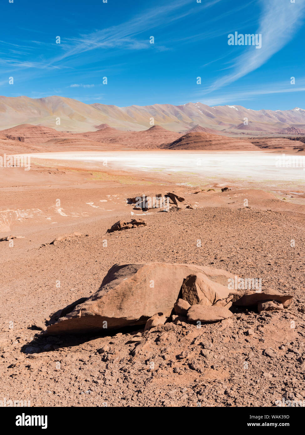 Desierto del Diablo. L'Altiplano argentin le long de Routa 27 entre Pocitos et Tolar Grande. L'Amérique du Sud, Argentine Banque D'Images