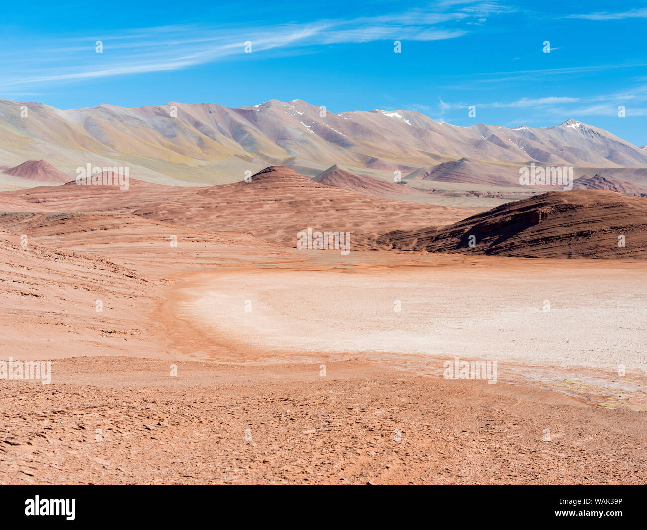 Desierto del Diablo. L'Altiplano argentin le long de Routa 27 entre Pocitos et Tolar Grande. L'Amérique du Sud, Argentine Banque D'Images