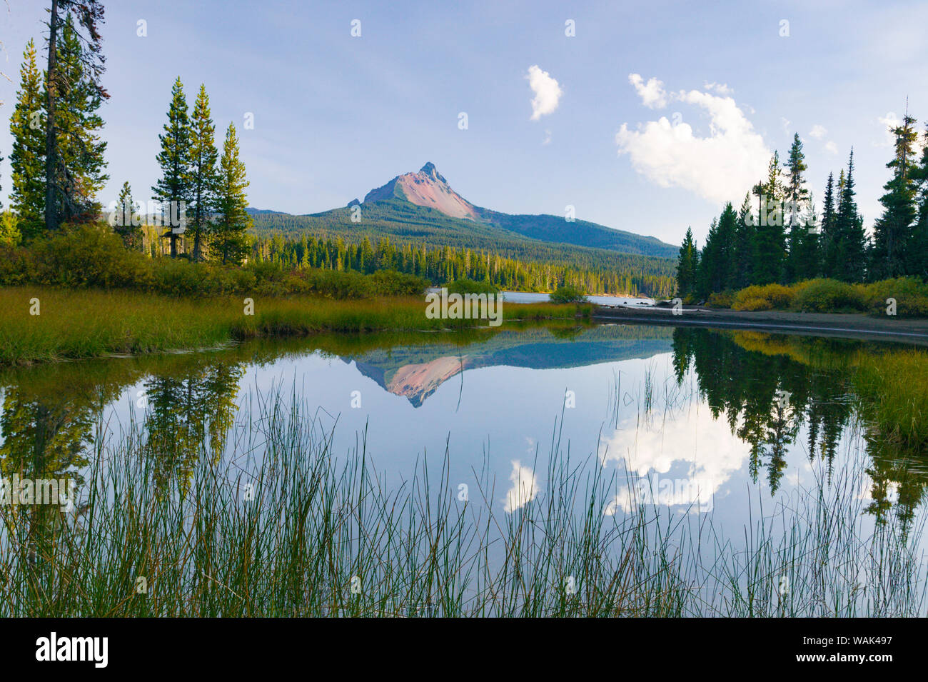 Grand Lac, forêt nationale de Willamette, Mt. Le Centre de l'Oregon, Washington Banque D'Images