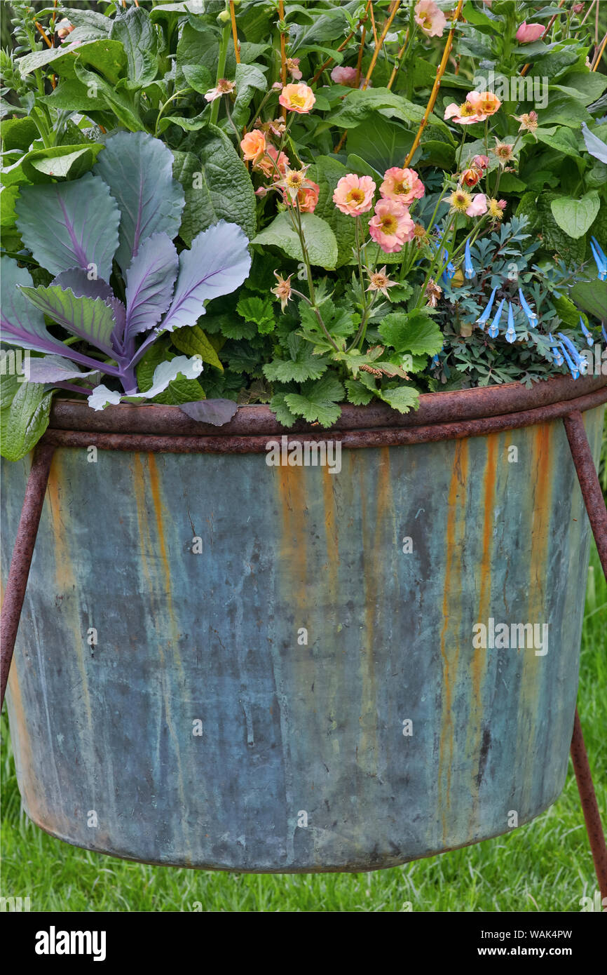 Semoir, Chanticleer Jardin, Wayne, New Jersey. Banque D'Images