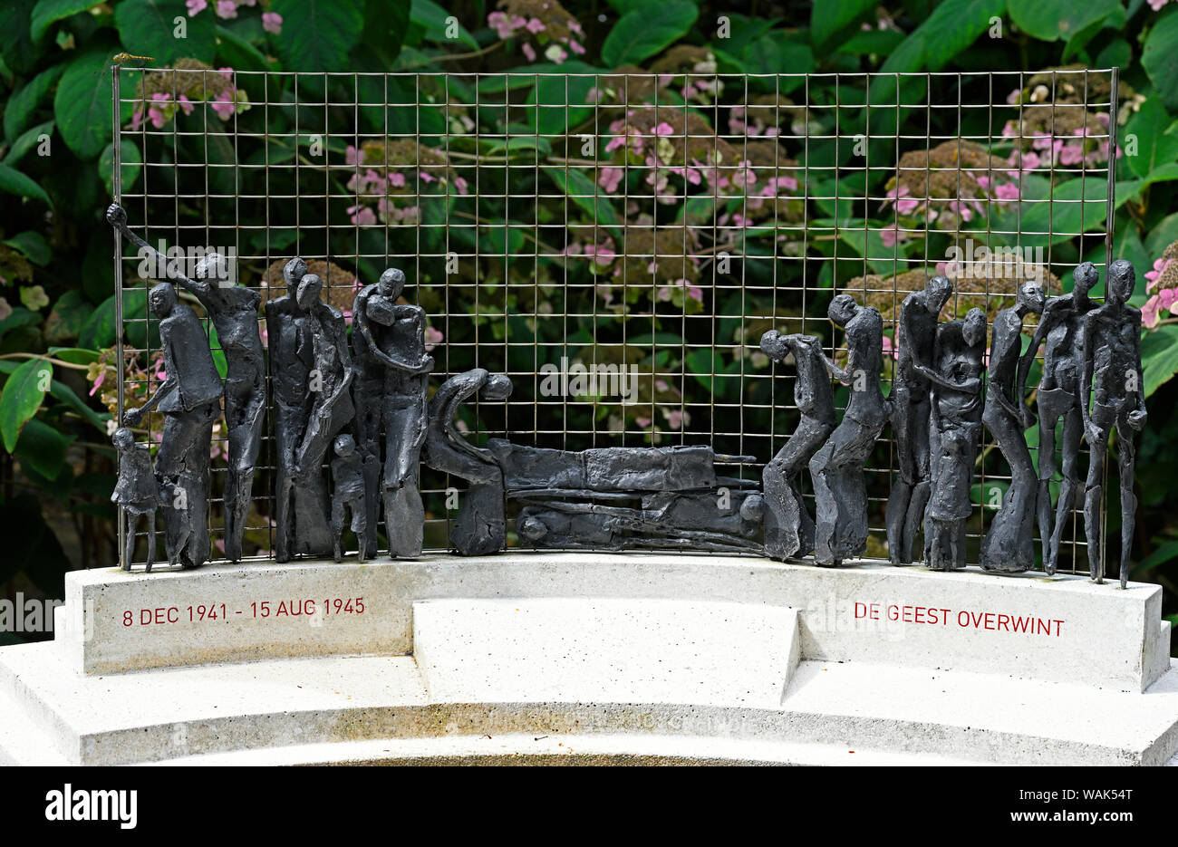 Den Haag, Pays-Bas - 2019.08.10 : réplique miniature de l'indisch monument (monument indonésien) musée à sophiahof Banque D'Images