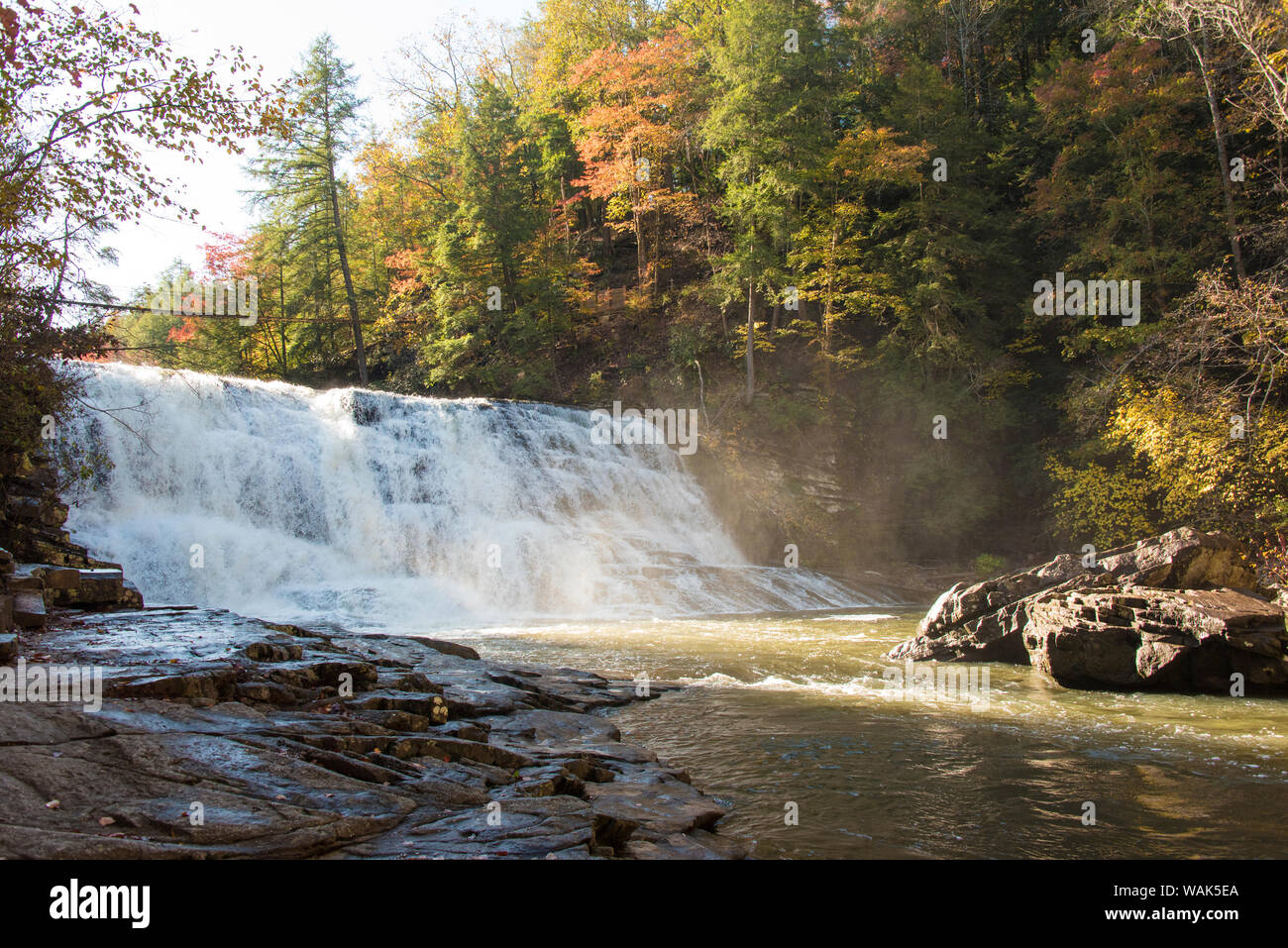 Etats Unis, New York. Cane Creek Cascades à Fall Creek Falls State Park Banque D'Images